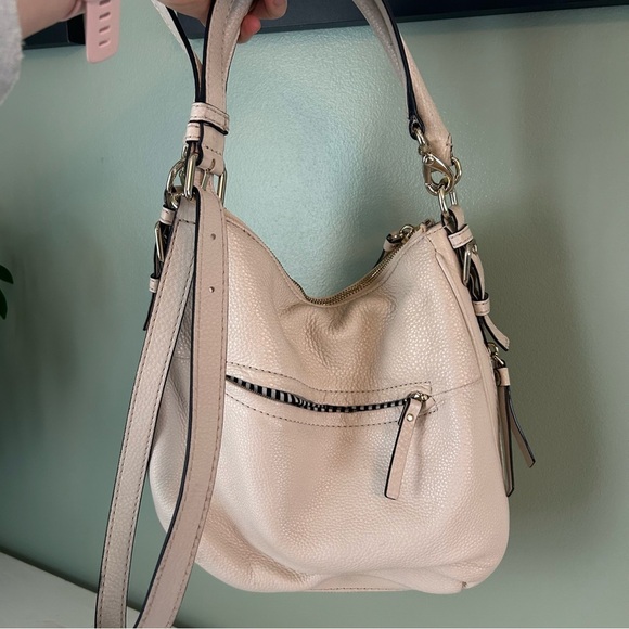 KATE SPADE SMALL ELLA COBBLE HILL BAG IN Cream Leather Shoulder Bag - Picture 3 of 8
